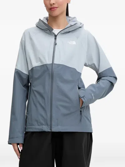 The North Face Diablo Dynamic Zip-in Colour-block Hooded Jacket In Blue