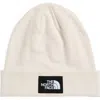 The North Face Dock Worker Beanie In White Dune