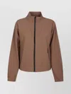 The North Face Dome Wind Jacket With High Collar And Side Pockets In Brown