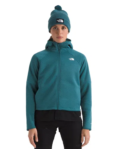 The North Face Dotknit Thermal Full Zip Hoodie In Blue