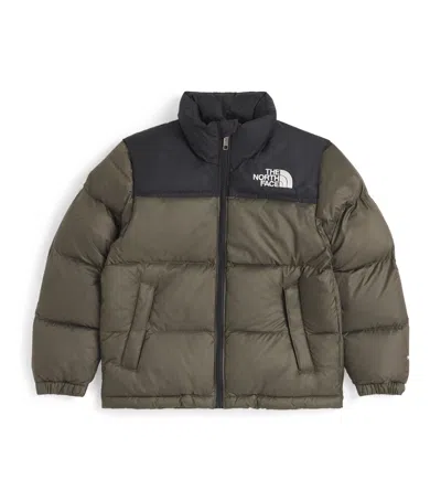 The North Face Kids' Down 1996 Retro Nuptse Puffer Jacket In Green