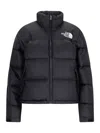 The North Face Ripstop Nylon Nuptse Cropped Down Jacket In Black