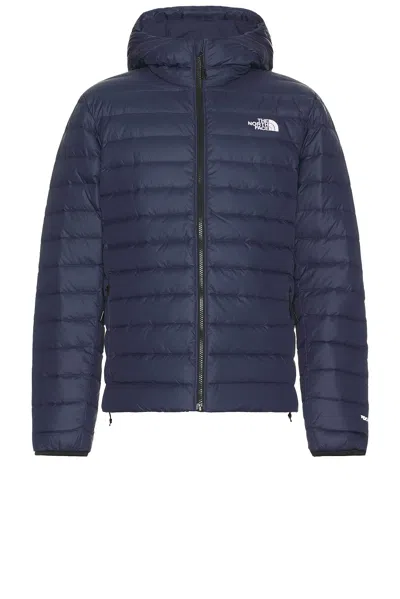 The North Face Down Hooded Jacket In Blue