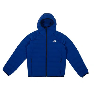 The North Face Down Hoodie In Blu Royal