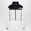 The North Face Nuptse Water Repellent 700 Fill Power Down Short Puffer Jacket In White