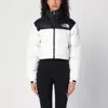 The North Face Nuptse Water Repellent 700 Fill Power Down Short Puffer Jacket In White