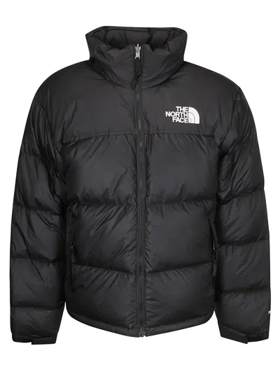 The North Face Down Jacket With Contrasting Embroidered Logo In Black
