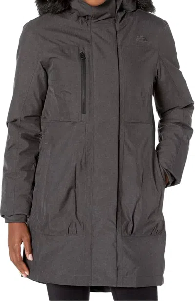The North Face Downtown Parka In Tnf Dark Grey Heather In Multi