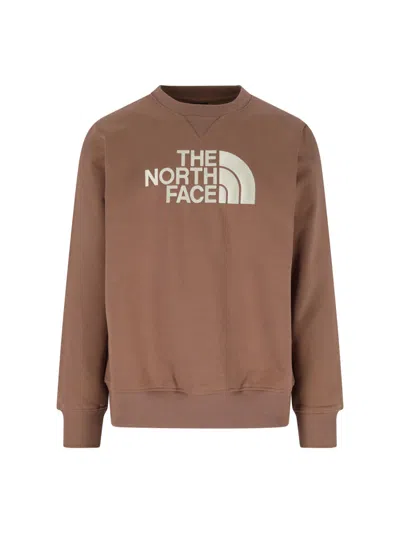 The North Face Crew Neck Long Sleeves Sweatshirt In Brown