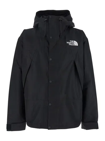 The North Face Dryvent Mono Black Jacket With Logo Printed On The Front In Tech Fabric Man