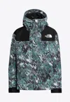 The North Face Hooded Mountain Jacket Front Pockets In Blue