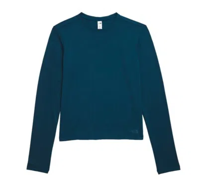 The North Face Dune Sky Ls Crew In Midnight Petrol In Multi