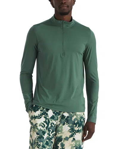 The North Face Dune Sky Regular Fit Quarter Zip Long Sleeve Tee In Duck Green