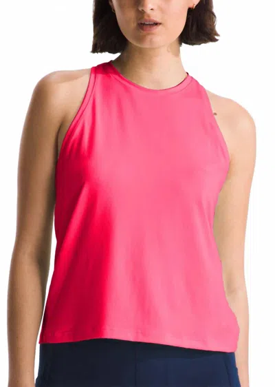 The North Face Dune Sky Standard Tank In Radiant Poppy In Pink