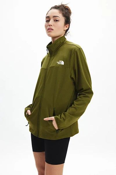 The North Face Dune Sky Zip-up Jacket In Forest Olive, Women's At Urban Outfitters