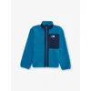 The North Face Dusk Blue/summit Navy Kids' Yumiori Logo-embroidery Fleece Jacket Xs In Blue