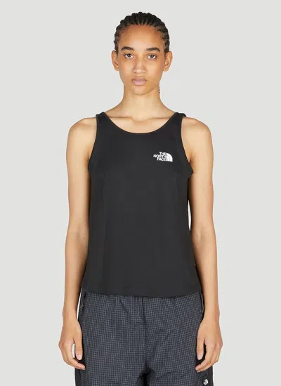 The North Face Tank Top With Logo In Black