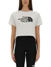 The North Face Logo Cotton Jersey Cropped T-shirt In White