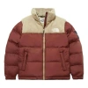 The North Face Eco Nuptse Fleece Jacket 'brown' In Burgundy
