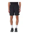 The North Face Black Cotton-blend Shorts With Logo In Black