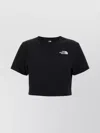The North Face Embroidered Logo Crop T-shirt In Black
