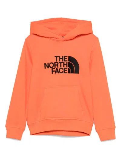 The North Face Embroidered-logo Hoodie In 橘色