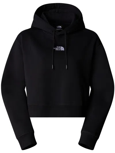The North Face Essential Crop Hoodie In Black