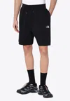 The North Face Black Cotton-blend Shorts With Logo In Black