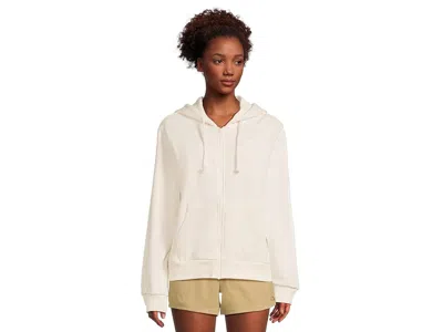 The North Face Evolution Embroidered Full Zip Hoodie In White