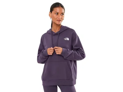The North Face Evolution Moon Florals Print Box Nse Oversize Hoodie Women's Sweatshirt Endless Dusk: Md, Cotton/pol In Purple