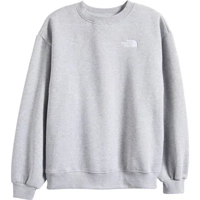 The North Face Evolution Oversize Crewneck Sweatshirt In Tnf Light Grey Heather