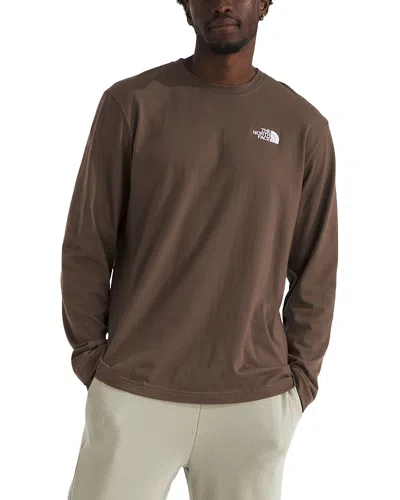 The North Face Evolution Regular Fit Long Sleeve Tee In Smokey Brown