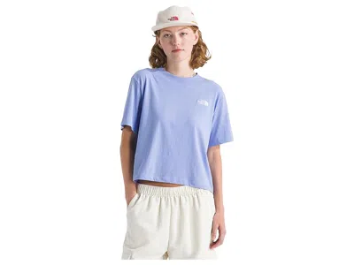 The North Face Evolution Simple Dome Crop Relaxed Short Sleeve T-shirts In Blue