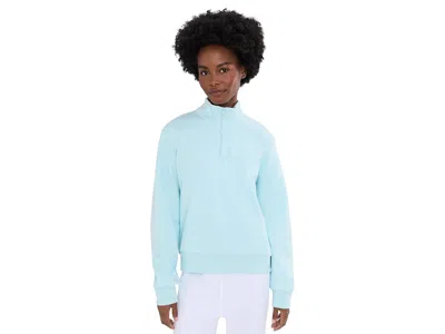 The North Face Evolution Simple Dome Regular 1/4 Zip Women's Sweatshirt Glacier: Xs, Cotton/polyester In Blue