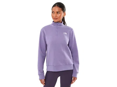 The North Face Evolution Simple Dome Regular 1/4 Zip Women's Sweatshirt Grounded Plum: Xl, Cotton/polyester In Purple