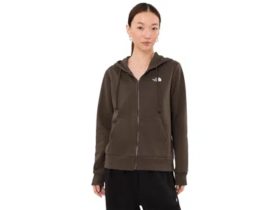 The North Face Evolution Simple Dome Regular Full Zip Hoodie Women's Sweatshirt Dark Chestnut: Sm, Cotton/polyester In Brown