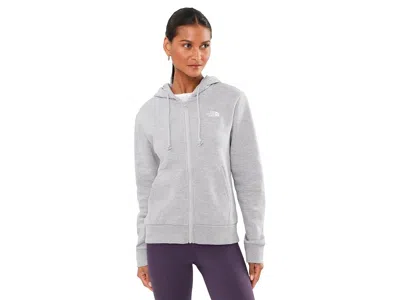The North Face Evolution Simple Dome Regular Full Zip Hoodie Women's Sweatshirt Tnf Pale Grey Heather: Lg, Cotton/p In Gray