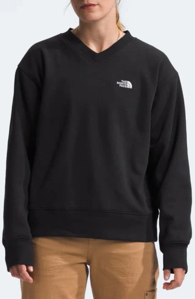 The North Face Evolution V-neck Sweatshirt In Tnf Black