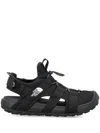 The North Face Explore Touch-strap Drawstring Sandals In Black