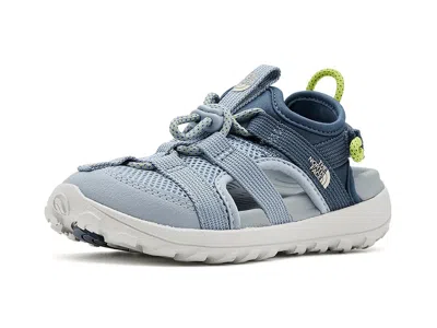 The North Face Explore Camp Sandals (toddler/little Kid/big Kid) Kid's Shoes Frost Grey/fizz Lime : 5 Big Kid M, Ru In Gray