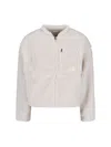 The North Face Fleece Jacket With High Collar And Pockets In White