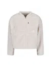 The North Face Fleece Jacket With High Collar And Pockets In White