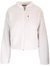 The North Face Fleece Jacket With High Collar And Pockets In White