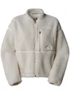 The North Face Fleece Jacket With High Collar And Pockets In White