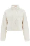 The North Face Fleece Jacket With High Collar And Pockets In White