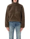 The North Face High Collar Pullover Chest Pocket In Brown