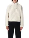 The North Face Extreme Pile Pullover Fleece With Zip In White