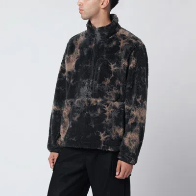 The North Face Extreme Pullover Fleece With Faded Effect Print In Black
