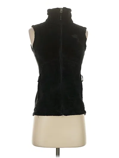 Pre-owned The North Face Faux Fur Vest In Black