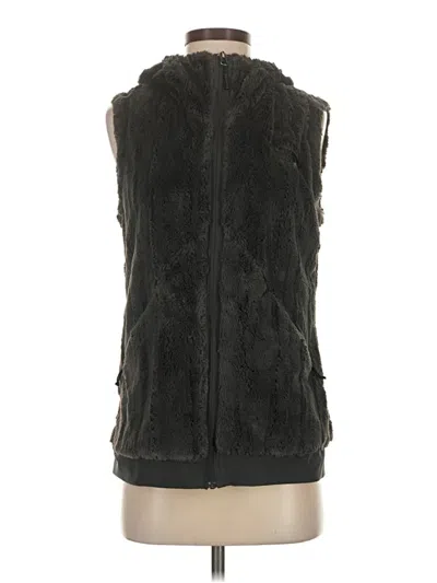 Pre-owned The North Face Faux Fur Vest In Black